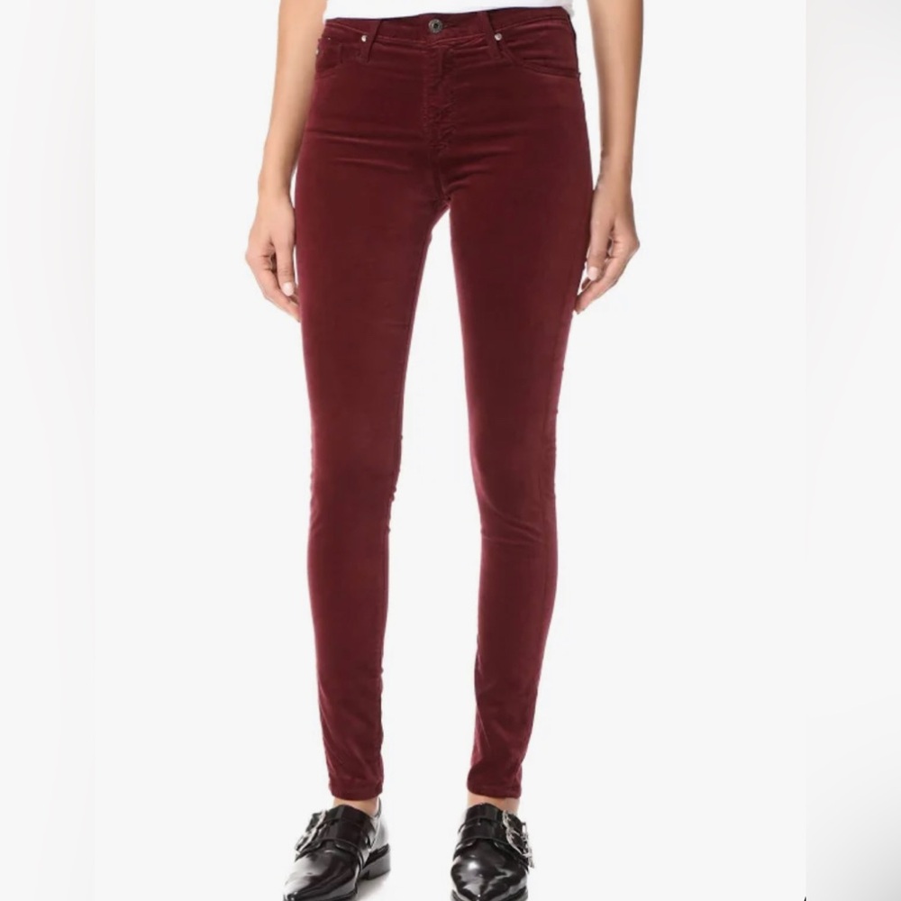AG Women's Farrah Velvet Skinny Jeans